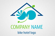 Bike hotel logo and icon