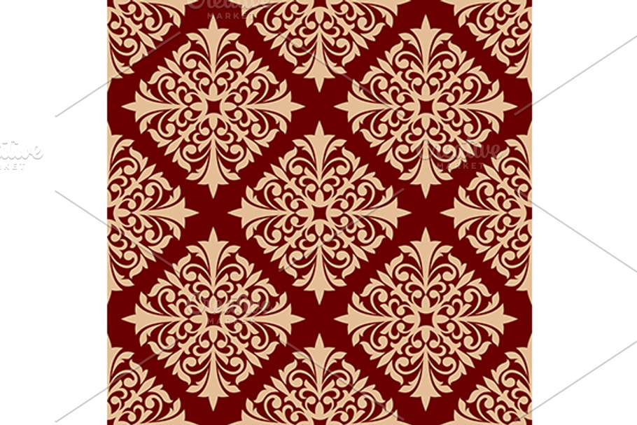 Red floral seamless pattern in Patterns - product preview 8