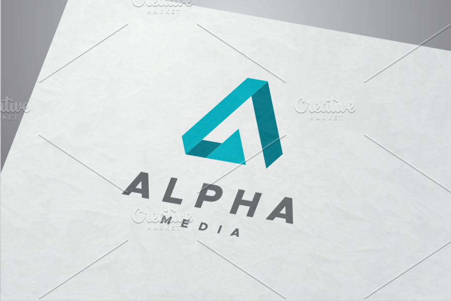Alpha Media - Letter A Logo in Logo Templates - product preview 8