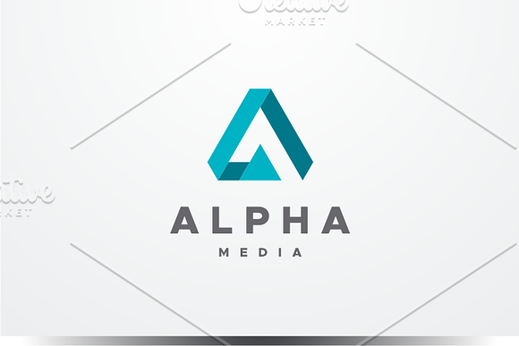 Alpha Media - Letter A Logo in Logo Templates - product preview 2