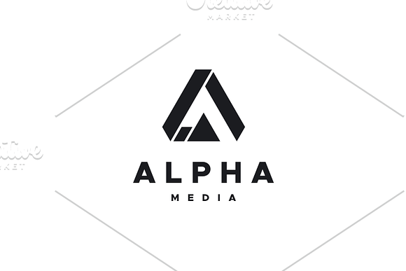 Alpha Media - Letter A Logo in Logo Templates - product preview 4