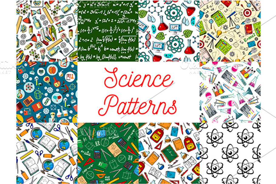 Science and education patterns in Patterns - product preview 8