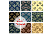 Paisley floral seamless patterns