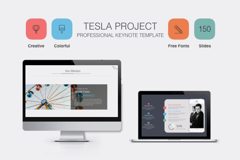 Tesla Keynote Presentation Template in Keynote Templates - product preview 8