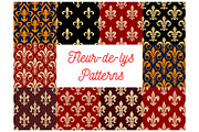 Vintage fleur-de-lis patterns