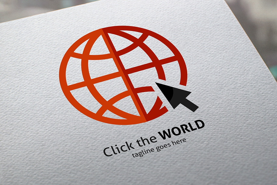 Click The World Logo in Logo Templates - product preview 8