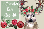 Oh, deer! - Watercolor Clip Art Set