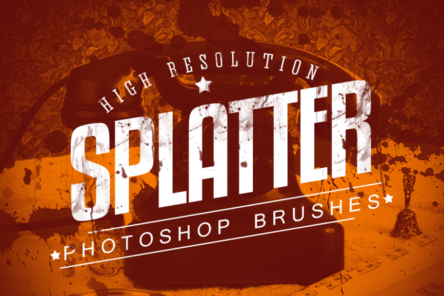 7 Splatter Photoshop Brushes