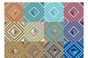 Set of seamless pattern abstract sha