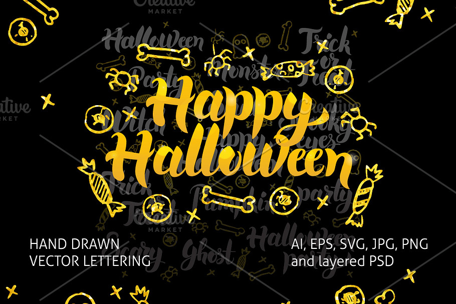 Happy Halloween Lettering