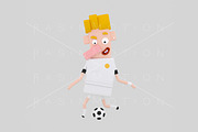 3d Illustration. Football Player