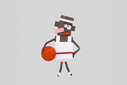 3d Illustration.Basketball Player