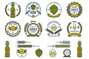 Beer emblems and design elements