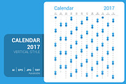 Calendar 2017 Vertical Design