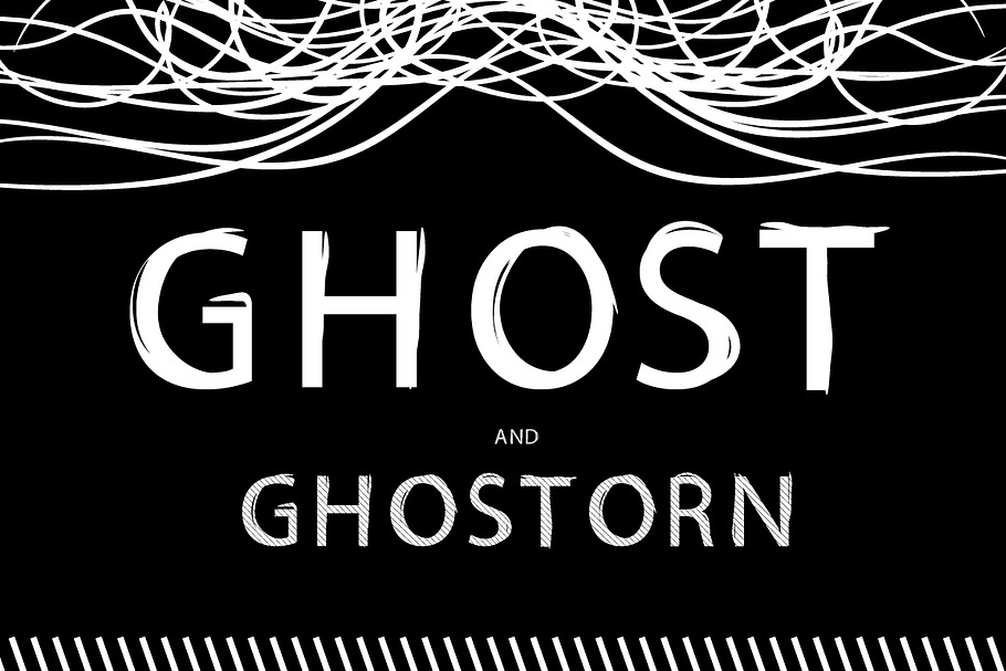 Ghost and GhosTorn Font (2in1)75%OFF