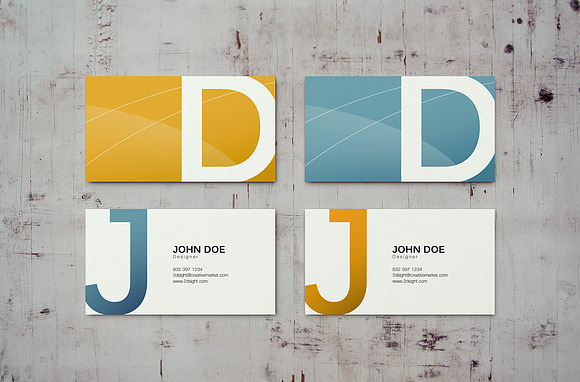 90x50 Business Card Mockup v2 in Print Mockups - product preview 2