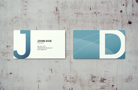90x50 Business Card Mockup v2 in Print Mockups - product preview 3
