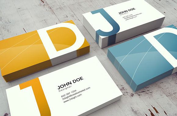 90x50 Business Card Mockup v2 in Print Mockups - product preview 4