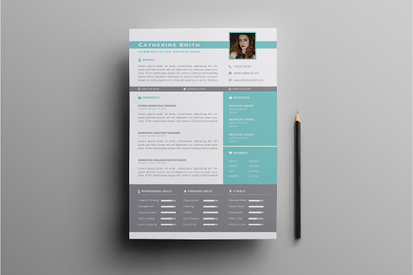 Modern Resume Template vol.1 in Resume Templates - product preview 1