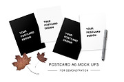 Minimalistic postcard A6 mock ups