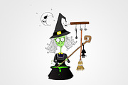 Funny witch character