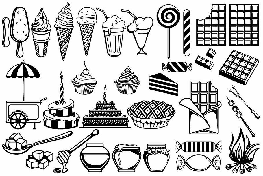 Set of various sweets in Cool Icons - product preview 8