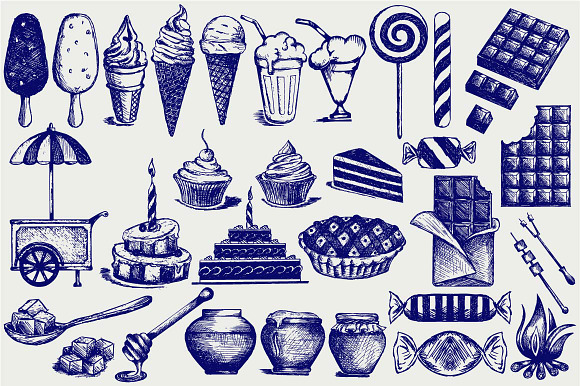 Set of various sweets in Cool Icons - product preview 2