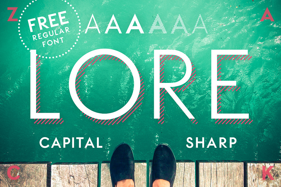 LORE - Geometric Capital Font in Sans-Serif Fonts - product preview 8