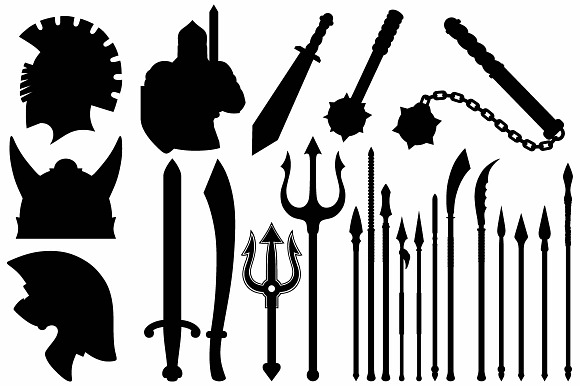 Medieval weapons in Military Icons - product preview 1
