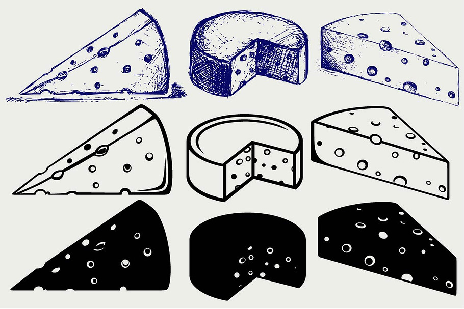 Piece cheese in Illustrations - product preview 8