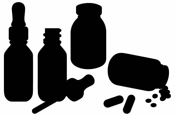 Therapeutic drugs, pills in Black And White Icons - product preview 2