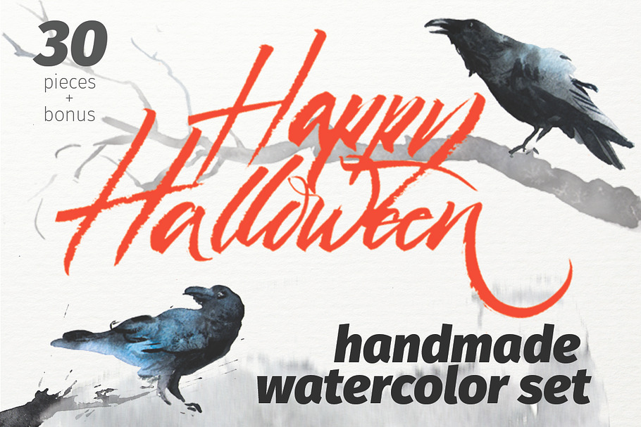 Halloween Watercolor Set in Illustrations - product preview 8