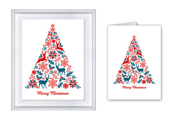 Hand drawn Christmas tree in Illustrations - product preview 1