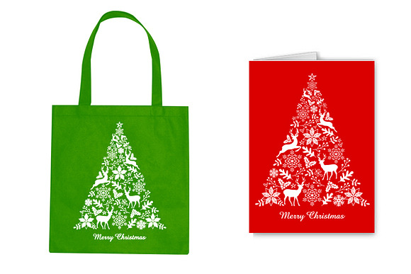 Hand drawn Christmas tree in Illustrations - product preview 2