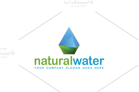 Natural/Crystal Water Droplet Logo in Logo Templates - product preview 2