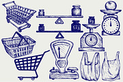 Objects used in the retail trade