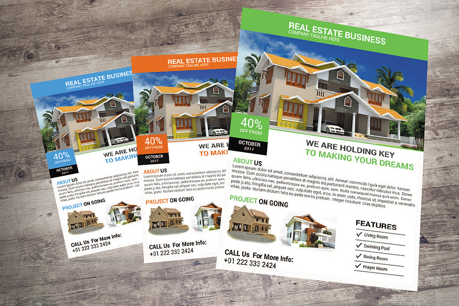 Real Estate Flyers Design in Flyer Templates - product preview 8