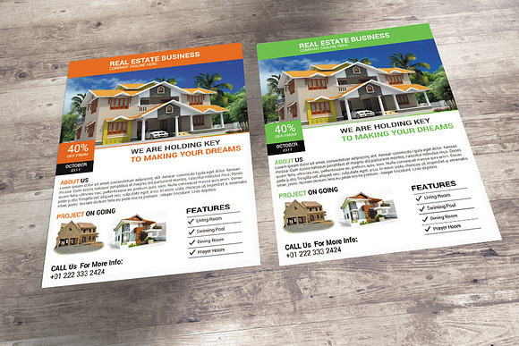 Real Estate Flyers Design in Flyer Templates - product preview 1