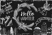 Hello Winter Hand-drawn Chalk Kit