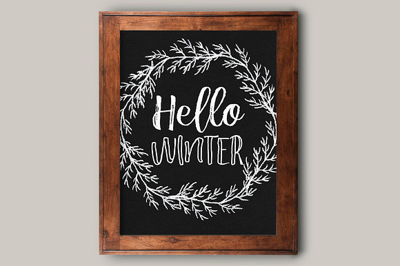 Hello Winter Hand-drawn Chalk Kit in Illustrations - product preview 5