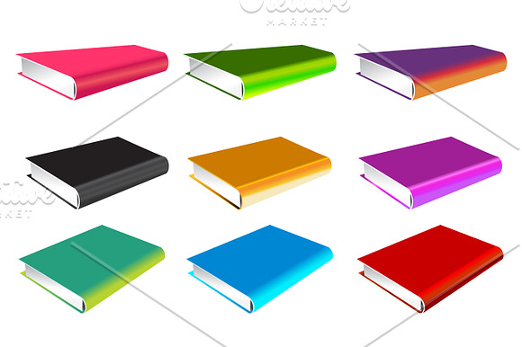 Book 3d vector set in Illustrations - product preview 1