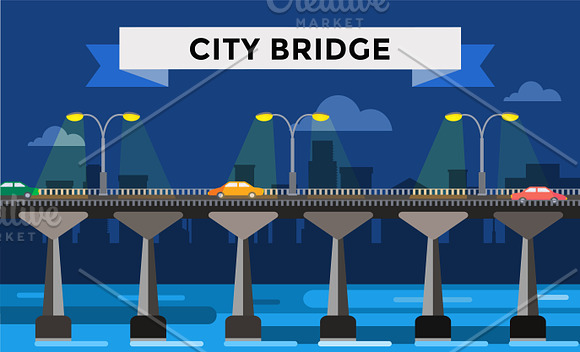 Bridge vector set in Illustrations - product preview 1