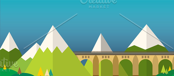 Bridge vector set in Illustrations - product preview 3