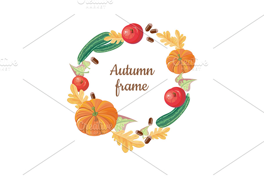 Autumn Frame. Fall Fruits