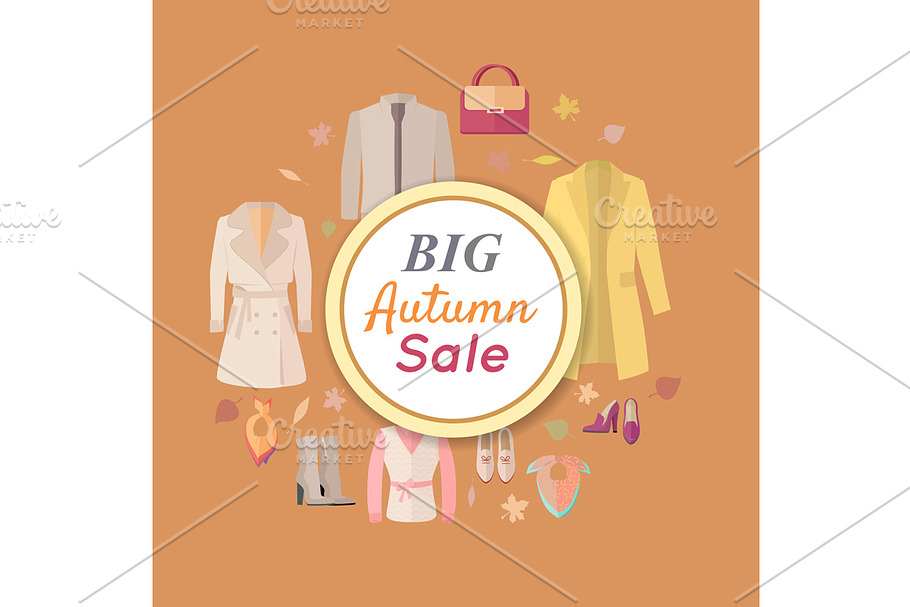 Big Autumn Fall Outerwear in Illustrations - product preview 8
