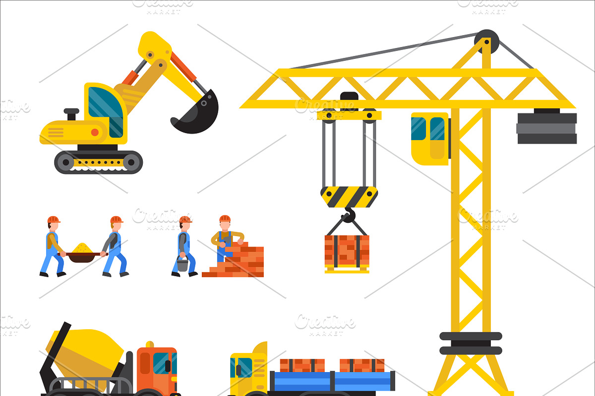 Building under construction vector in Illustrations - product preview 8