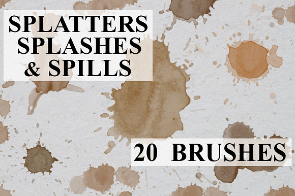 Splatters Splashes & Spills in Photoshop Brushes - product preview 4