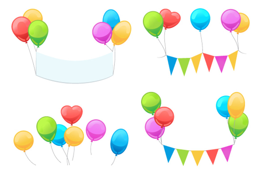 Cartoon balloon set in Graphics - product preview 8