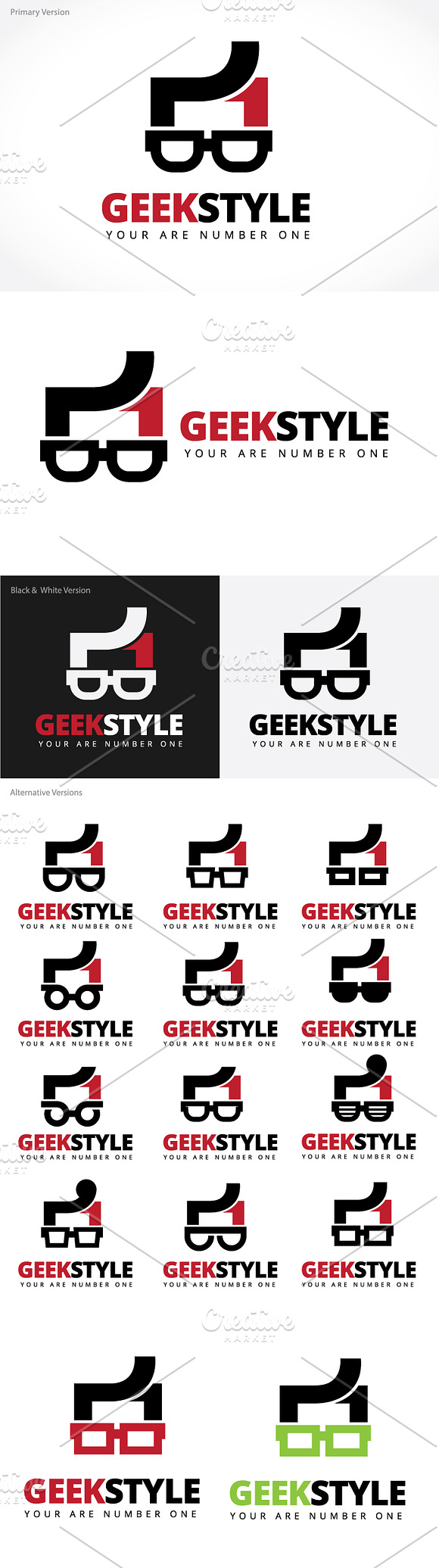 Geek Style in Logo Templates - product preview 2