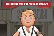 Drunk man in Wild West